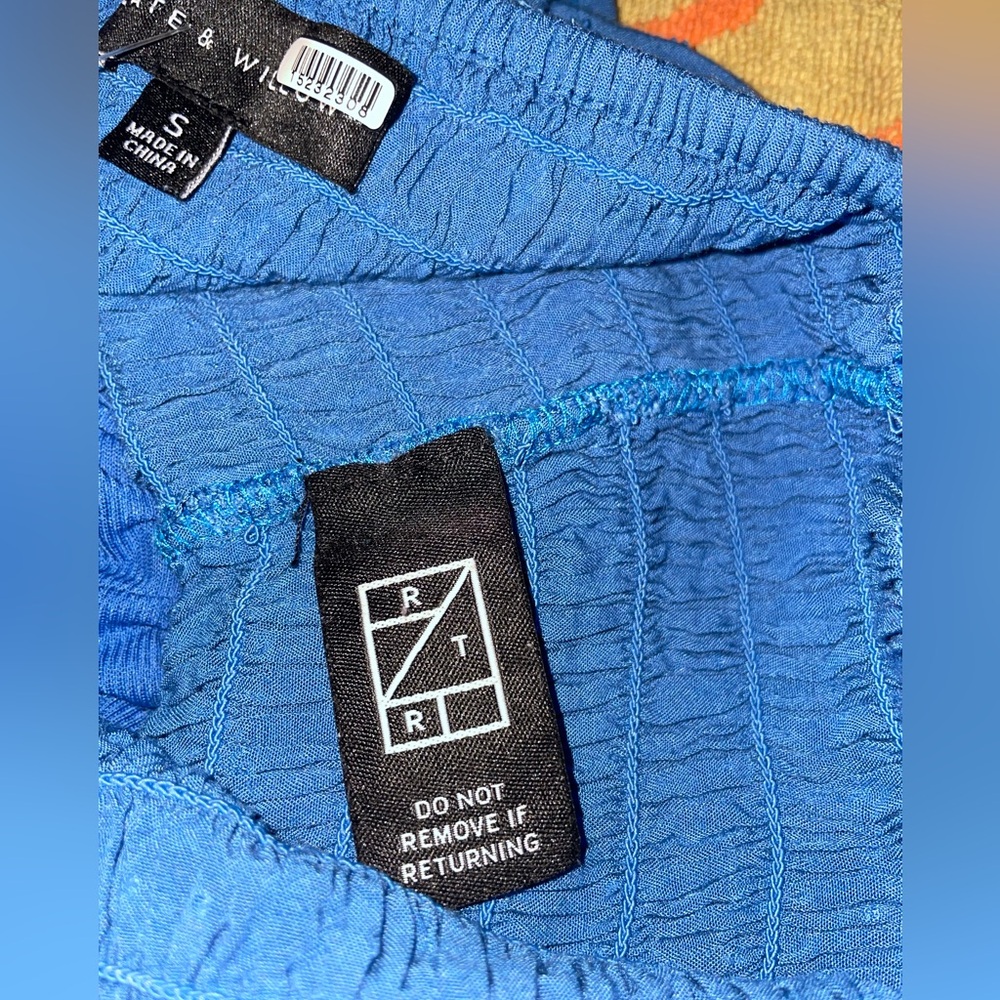 Slate & Willow / Rent The Runway Blue Mini Dress Size Small- post rental nwt - Picture 3 of 10